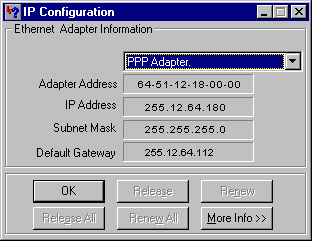 IP Configuration Window