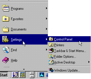 Start/Control Panel Window